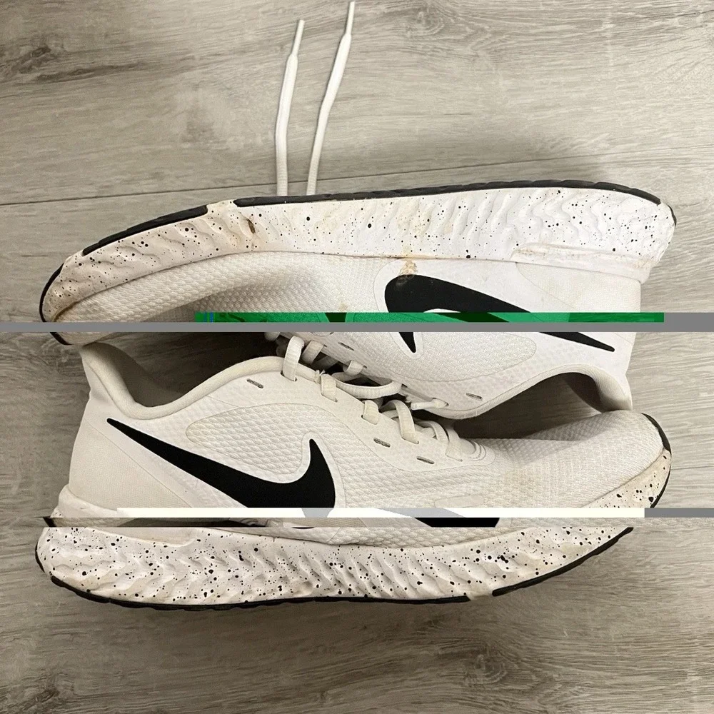 Nike Revolution 5 Womens Running Shoes White Black Oreo Size 10 DJ6009-100